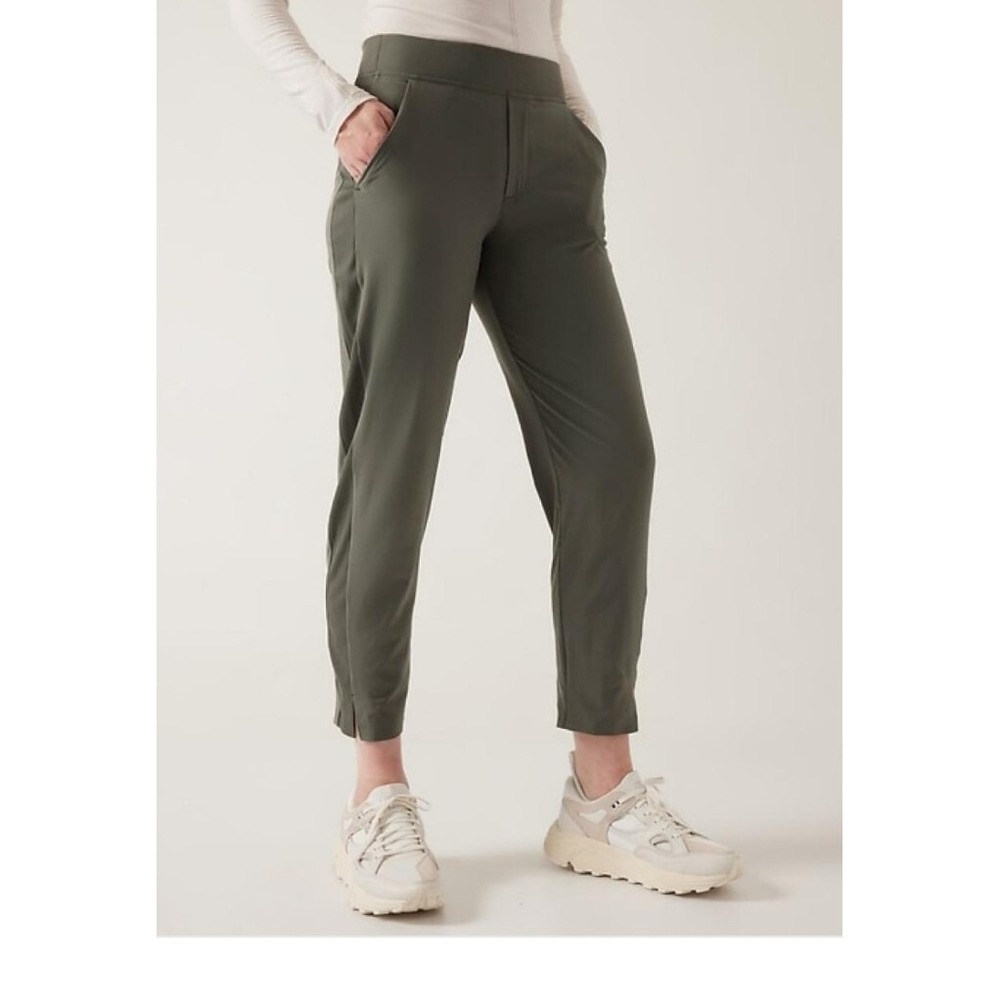 Athleta 198671 Brooklyn Ankle Pant Size 2- Green Hiking Athletic Athlete